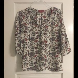 Floral blouse 3/4 sleeve